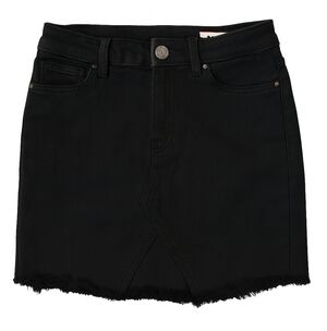 Wishlist Dark Denim Pencil Skirt with Frayed Hem